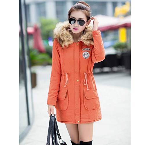 Yudesundo Down Padded Jackets for Women - Parka Winter Wear Overcoat Warm Waist Slim Fit Full Zipped Casual Faux Fur Lined Long Jackets