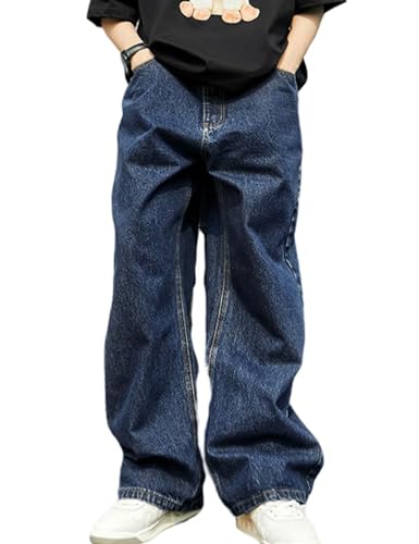 Men's Vintage Hip Hop Style Baggy Skater Jeans Denim Loose Fit Dance Skateboard Pants