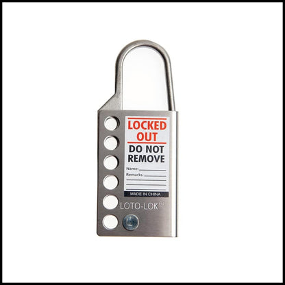 LOTO-LOK - Pack of 3 of Stainless Steel Lockout Tagout Hasp - Solid SS 316 Grade, Rust, Weather & Spark proof Hasp. Accomodates 6 Padlocks. (HSP-SS316-25)