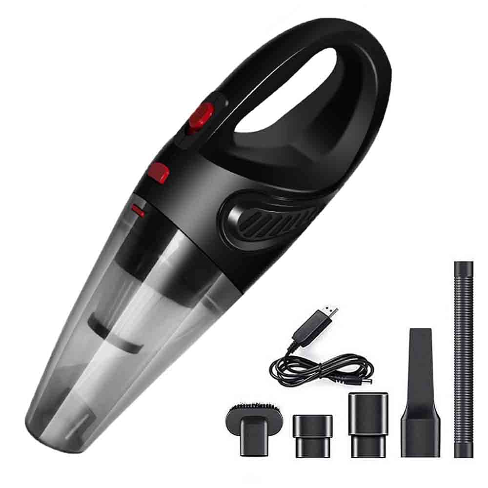 BEONE Handheld Vacuum Cordless Vacuum Cleaner, BEONE Strong Cyclone Suction, Cordless Rechargeable Portable Vacuum, for Home Pet Car Sofa Cleaning (3200 Pa, Black)