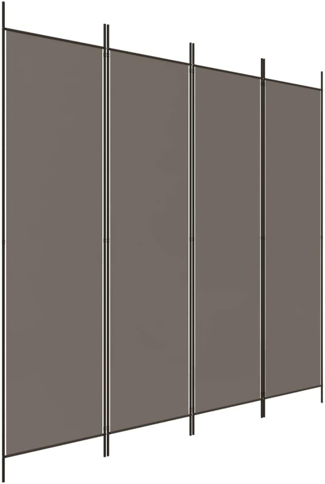 vidaXL 1-Panel Room Divider Folding Panel Screen Movable Partition Privacy Separator Wall Furniture Indoor Bedroom Office Black 175x180 cm