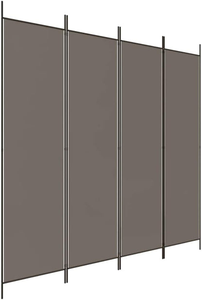 vidaXL 1-Panel Room Divider Folding Panel Screen Movable Partition Privacy Separator Wall Furniture Indoor Bedroom Office Black 175x180 cm