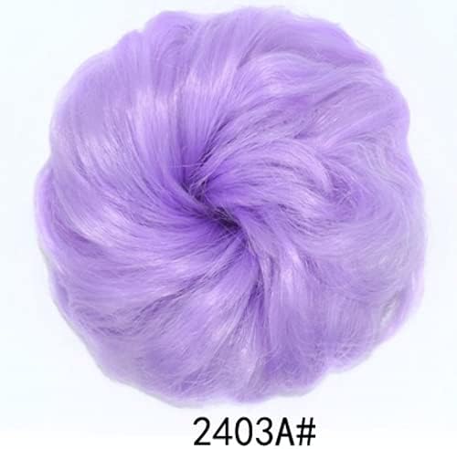 Messy Bun Scrunchie with Elastic Rubber Band, Updo Chignon Donut Ponytail Hairpiece,Ponytail Hair Extensions, Synthetic Tousled Hair for lady (#1)