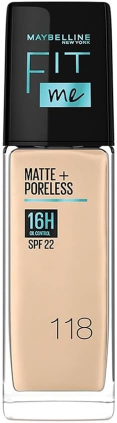 Maybelline New York Fit Me Matte+Poreless Liquid Foundation, 340 Cappuccino, 30 ml