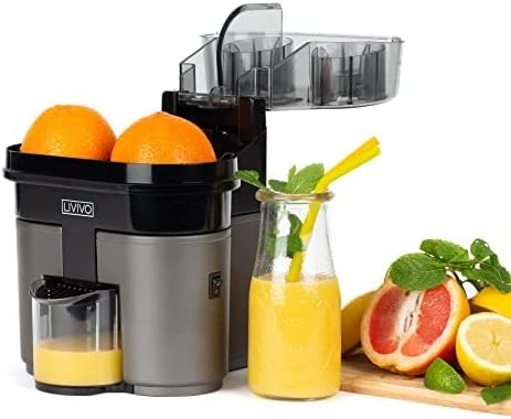 LIVIVO Electric Twin Citrus Juice Maker, with Anti-Drip Valve Citrus Orange Fruits Squeezer Household Fruit Mixer, Fast Double 90W Electric Lemon Orange Fresh Juicer Cutter Slicer