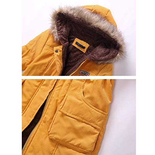 Yudesundo Down Padded Jackets for Women - Parka Winter Wear Overcoat Warm Waist Slim Fit Full Zipped Casual Faux Fur Lined Long Jackets