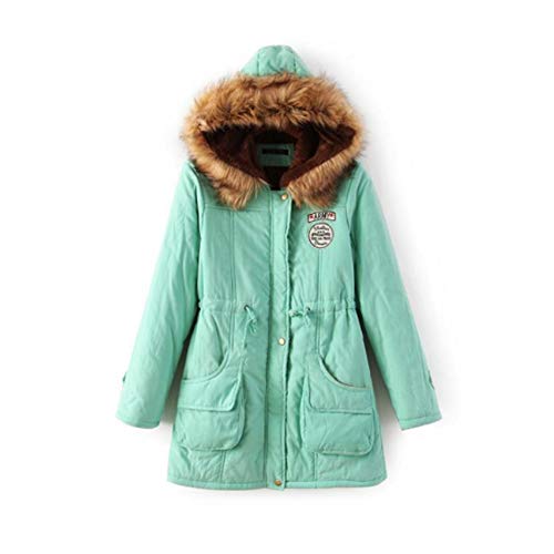 Yudesundo Down Padded Jackets for Women - Parka Winter Wear Overcoat Warm Waist Slim Fit Full Zipped Casual Faux Fur Lined Long Jackets