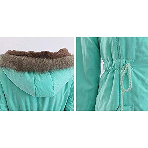 Yudesundo Down Padded Jackets for Women - Parka Winter Wear Overcoat Warm Waist Slim Fit Full Zipped Casual Faux Fur Lined Long Jackets