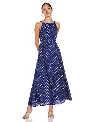 Styleville.in Women's Polyester Fit and Flare Maxi Casual Dress