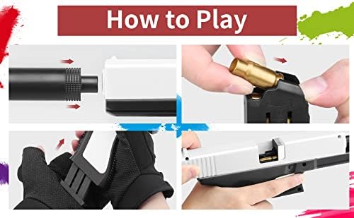 Xizheng Glock Guns Cool Toys Fake Gun Toy Guns for Boys Toy Guns That Look Real Pistol Ejecting Magazine Toy Pistol Cap Training Play Unique Gift Intended for Fun Not Distance or Accuracy