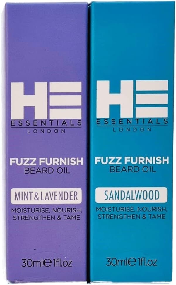 HE Essentials Fuzz Furnish Sandalwood Beard Oil | Perfect Solution for a Well-Groomed, Tamed Beard | Experience Relaxation, Rejuvenation, 30 ML (Sandalwood)