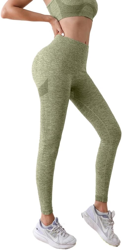 VITION High Waisted Leggings for Women Scrunch Butt Lifting TIK Tok Yoga Pants,Workout Anti Cellulite Tummy Control Tights