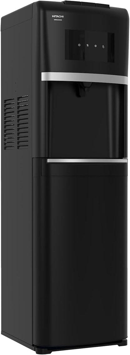 HITACHI Water Dispenser, Top Loading, Hot Cold and Ambient Temperature, Japanese Quality Floor Standing Water Cooler, Child Safety lock, Best for Home, Office-Pantry, Black, HWD15000B (2023 Model)