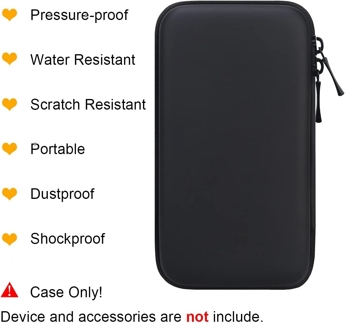 BOVKE Carrying Case Hard Protective Case Impact Resistant Travel Power Bank Pouch Bag USB Cable Organizer for Earbuds, Cable Cords, Charger Adapter, Electronic Accessories Case Wallet, Black