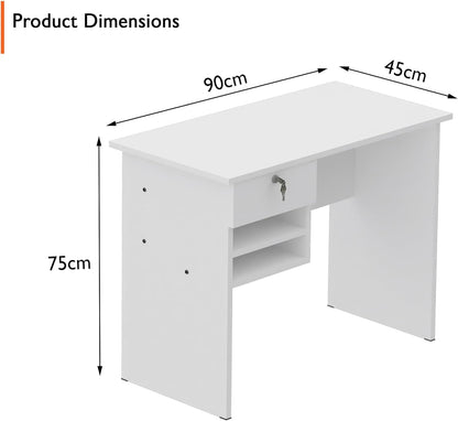 Mahmayi MP1-9045 Solama Office Desk with Paper Rack (Brown)