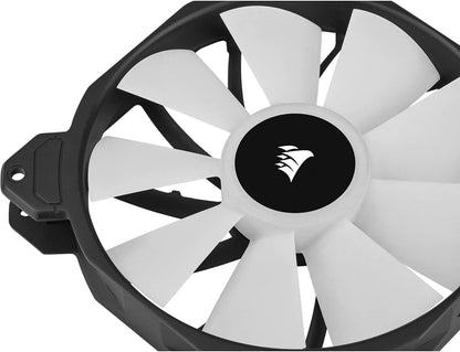 Corsair SP Series, SP120 RGB ELITE, 120mm RGB LED Fan with AirGuide, Single Pack, BLACK