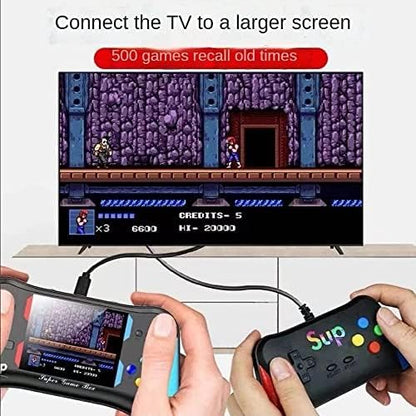 Handheld Game Console for Kids Adults, 3.5'' LCD Screen Retro Handheld Video Game Console, Preloaded 500 Classic Retro Video Games with Rechargeable Battery, Support 2 Players and TV Connection (AA)