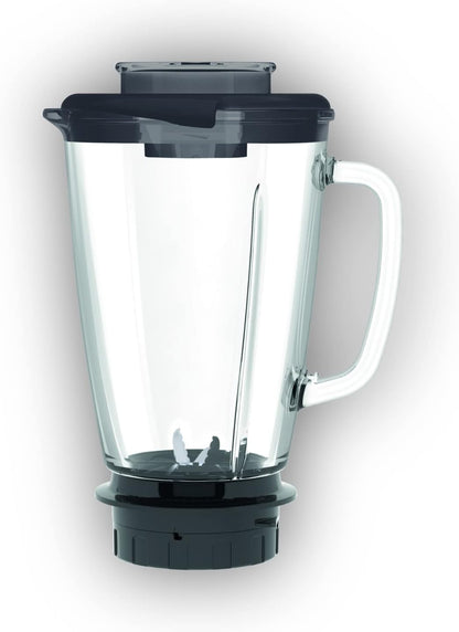 MOULINEX Blender | BlendForce XXL Jar 2.8 L Blender Smoothie Maker | Mixer | 600 W | 2 Attachments | 2.8L XXL Plastic Jar| 6 Powelix Blades | Ice Crush | 2 Speeds | 2 Years Warranty | LM458127