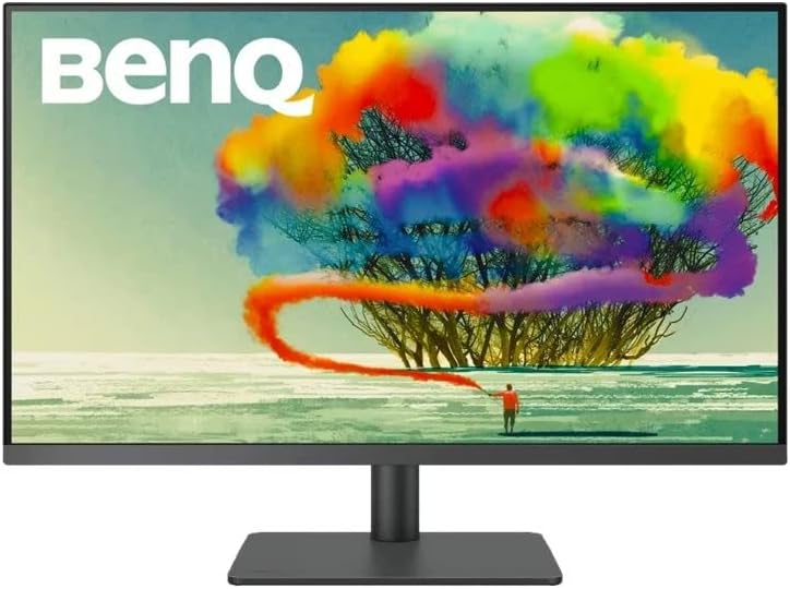 BenQ PD2725U 27 Inch 4K HDR Monitor for Mac/Designers, 3840 x 2160 UHD, IPS, Thunderbolt 3, USB-C(65W), Rec.709, sRGB, Display P3,DCI P3, CAD/CAM, Factory Calibrated, AQCOLOR, USB Hub, KVM, ICC Sync