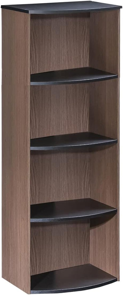 Multicolor Open Storage Shelf 4-Tier | Book Shelf | Bookcase for storage and display at home and in the office.-(BLACK)