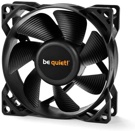 Be Quiet Bequiet! 80Mm Pure Wings 2 Pwm, Rifle Bearing Fan, 19.2Db, Supports Water Cooling And Air Cooling, Silence Optimised Fan Blades, Variable Speed Function, Three Year Warranty