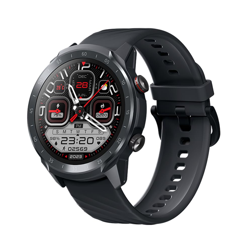 Mibro Smart Watch A2 (Black) - 1.39" HD Display, Bluetooth Calling, 10 Day Battery Life, 2ATM Waterproof, 70 Sports Modes, Heart Rate Monitoring, Sporty Look