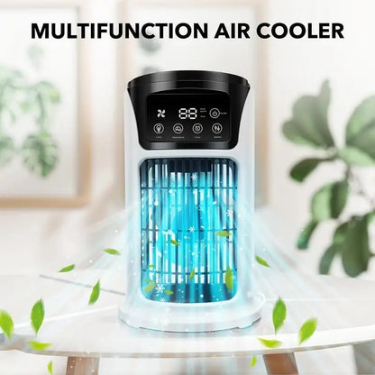 NEX.AI Air Conditioner Humidifier Atmosphere Lamp Fan USB Cooler Air Conditioner, 3-in-1 Function, Essential Cooler For Office And Home Use, USB Portable Air Conditioner USB Fan