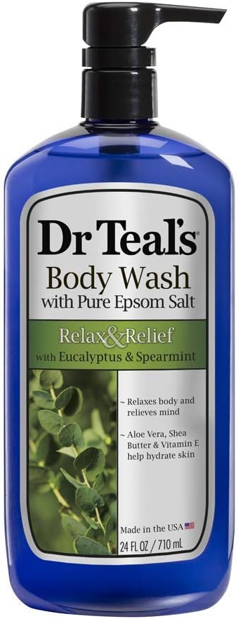 Dr Teal's Epsom Salt Body Wash - EUcalyptUS & Spearmint, 710Ml, 24 Ounce