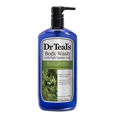 Dr Teal's Epsom Salt Body Wash - EUcalyptUS & Spearmint, 710Ml, 24 Ounce