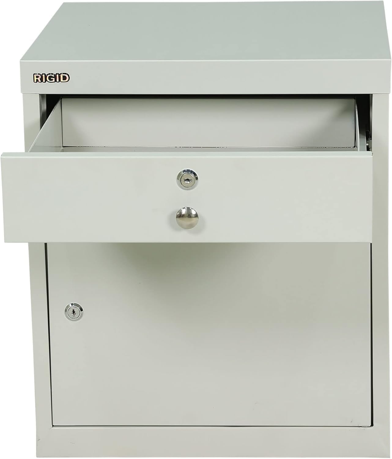 RIGID Steel Vertical Pedestal File Cabinet with 2 Drawers Storage Organizer for Bedroom, Living room, Home and Office