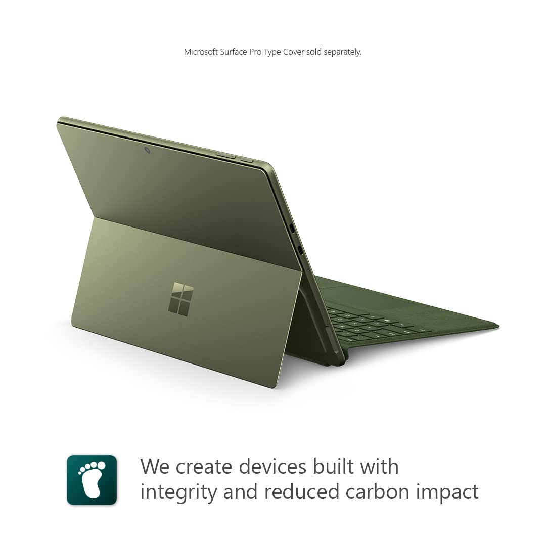 Microsoft Surface Pro 9 with 13" PixelSense Display, Intel Core i5-1235U, Intel Integrated graphics, 8GB RAM, 256GB SSD, Windows 11 Home, Forest Green - [QEZ-00059]- Device Only