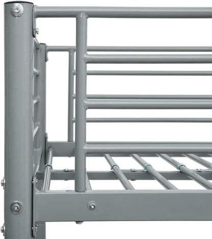 vidaXL Bunk Bed Grey Metal 90x200 cm