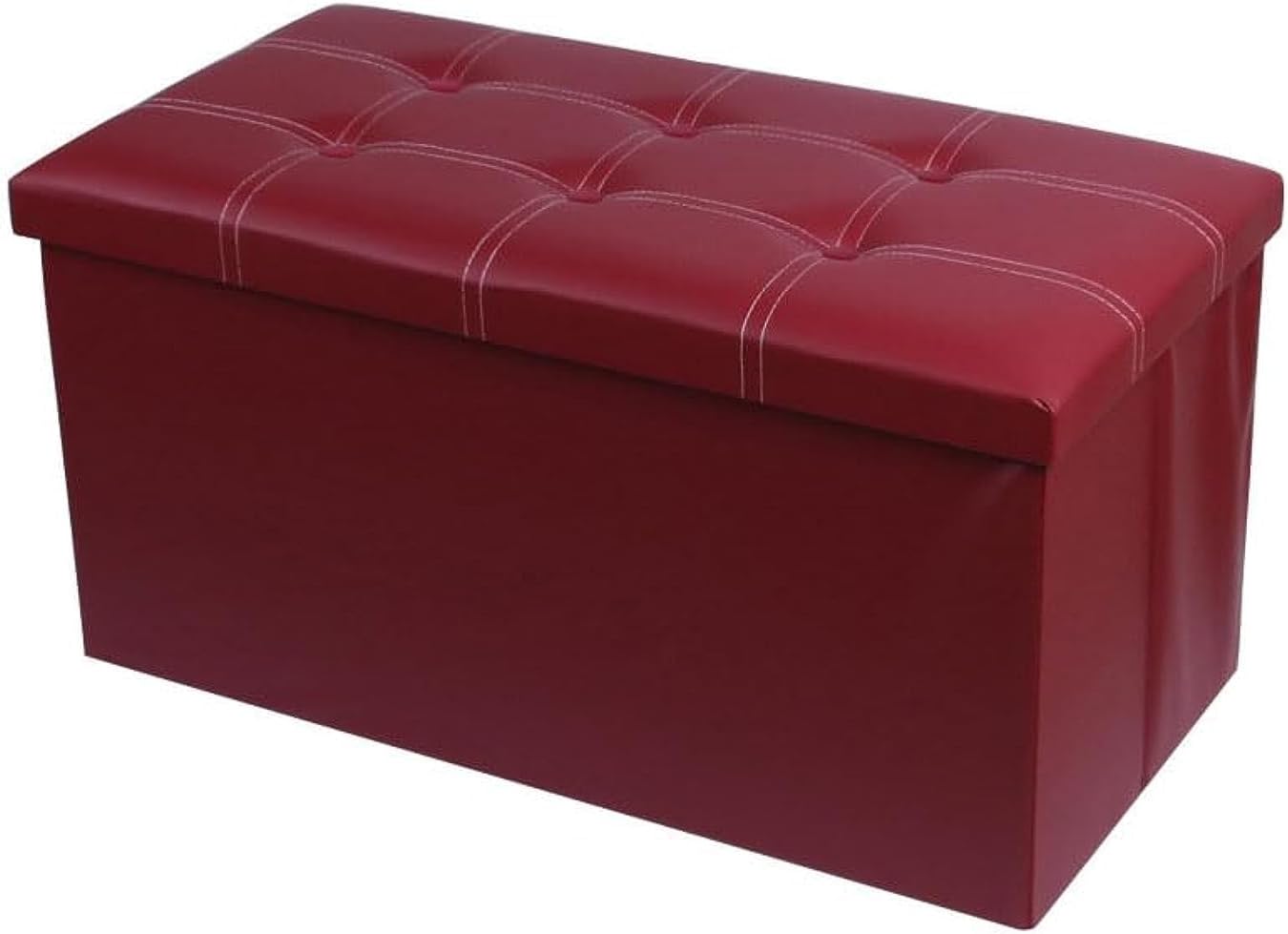 Packingoutlet Thickened Linen Storage Ottoman Bench, 76x38x38cm