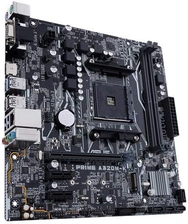 ASUS PRIME A320M-K (AMD A320) AM4 uATX motherboard with LED lighting, DDR4 3200MHz, 32Gb/s M.2, HDMI, SATA 6Gb/s, USB 3.0 - CaveHubs