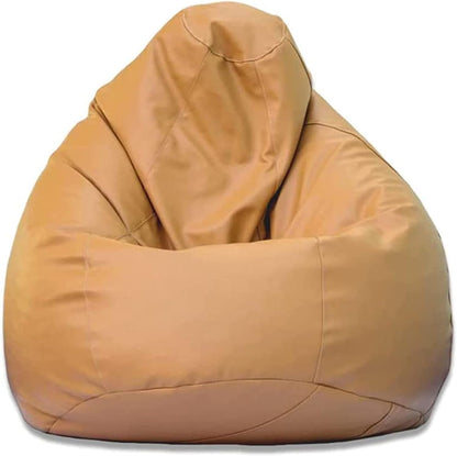 Luxe Decora PVC Bean Bag with Filling (X-Large, Beige)