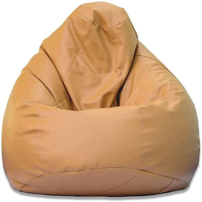 Luxe Decora PVC Bean Bag with Filling (X-Large, Beige)