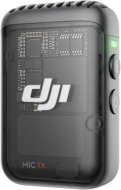 DJI Mic (2 TX + 1 RX Charging Case), Wireless Lavalier Microphone, 250m (820 ft.) Range, 15-Hour Battery, Noise Cancellation Mic for PC, iPhone, Vlogs, UAE Version with Official Warranty Support