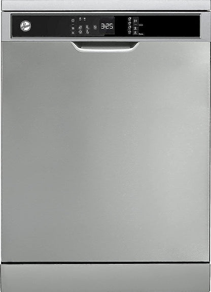 Hoover Freestanding Dishwasher, 5 Programs, 12 Place Settings, Push Button, Delay Start, Half Load Cleaning, Made in Turkey, HDW-V512-S (Steel)