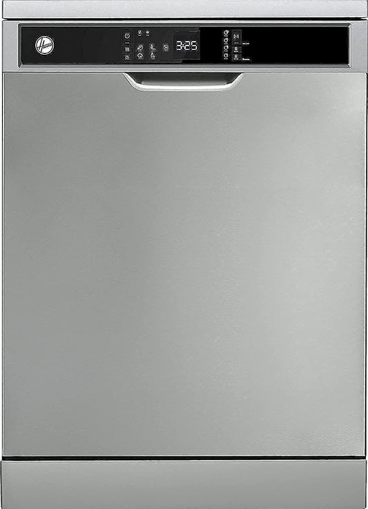 Hoover Freestanding Dishwasher, 5 Programs, 12 Place Settings, Push Button, Delay Start, Half Load Cleaning, Made in Turkey, HDW-V512-S (Steel)