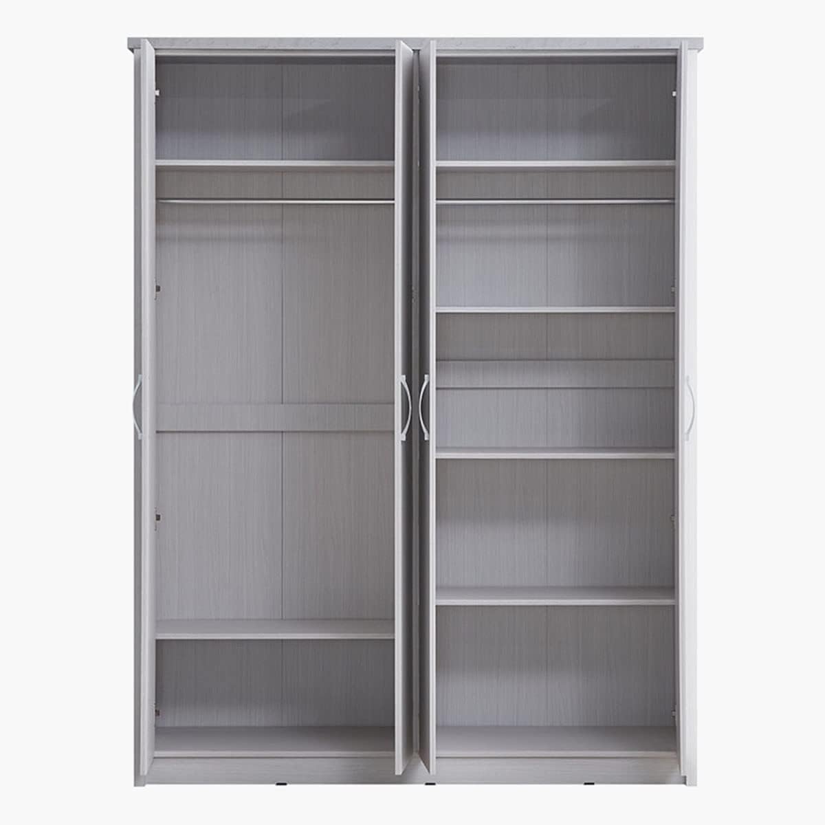 HomeBox Prime 4-Door Wardrobe 55 x 208 x 160 cm Grey