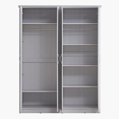 HomeBox Prime 4-Door Wardrobe 55 x 208 x 160 cm Grey