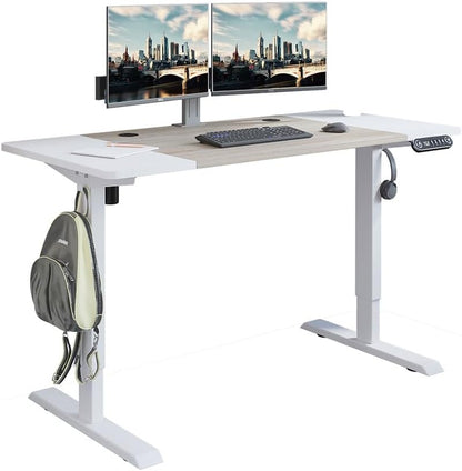 COOLBABY Electric Height Adjustable Standing Desk,55 x 24 Inches Stand Up Desk Workstation, Splice Board Home Office Computer Standing Table Ergonomic Desk