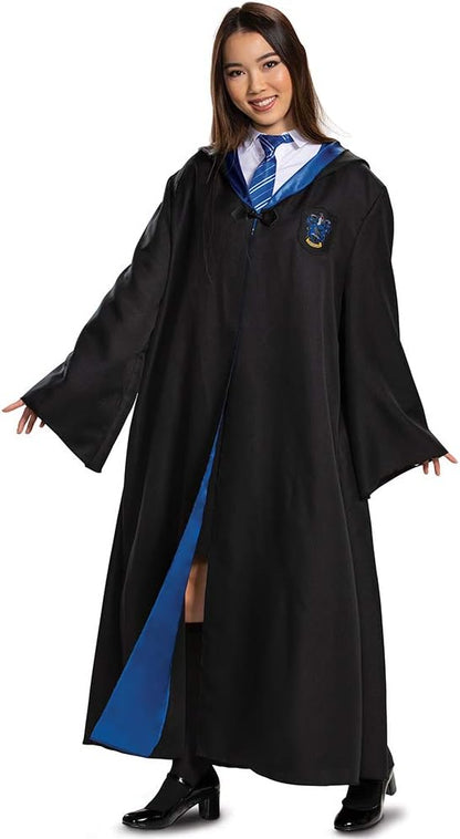 DISGUISE Harry Potter Robe, Deluxe Wizarding World Hogwarts House Themed Robes for Adults, Movie Quality Dress Up Costume Accessory, Black