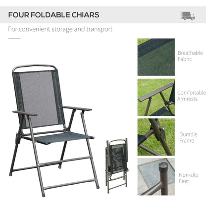 Vital Garden Dining Set 3 Piece (2 Chair and 1 Table) Outdoor Furniture Patio Dining Table and Chair Balcony Dinner Table Dinner Chair Poly Rattan Anthracite & Grey (‎VI-DNS-01)