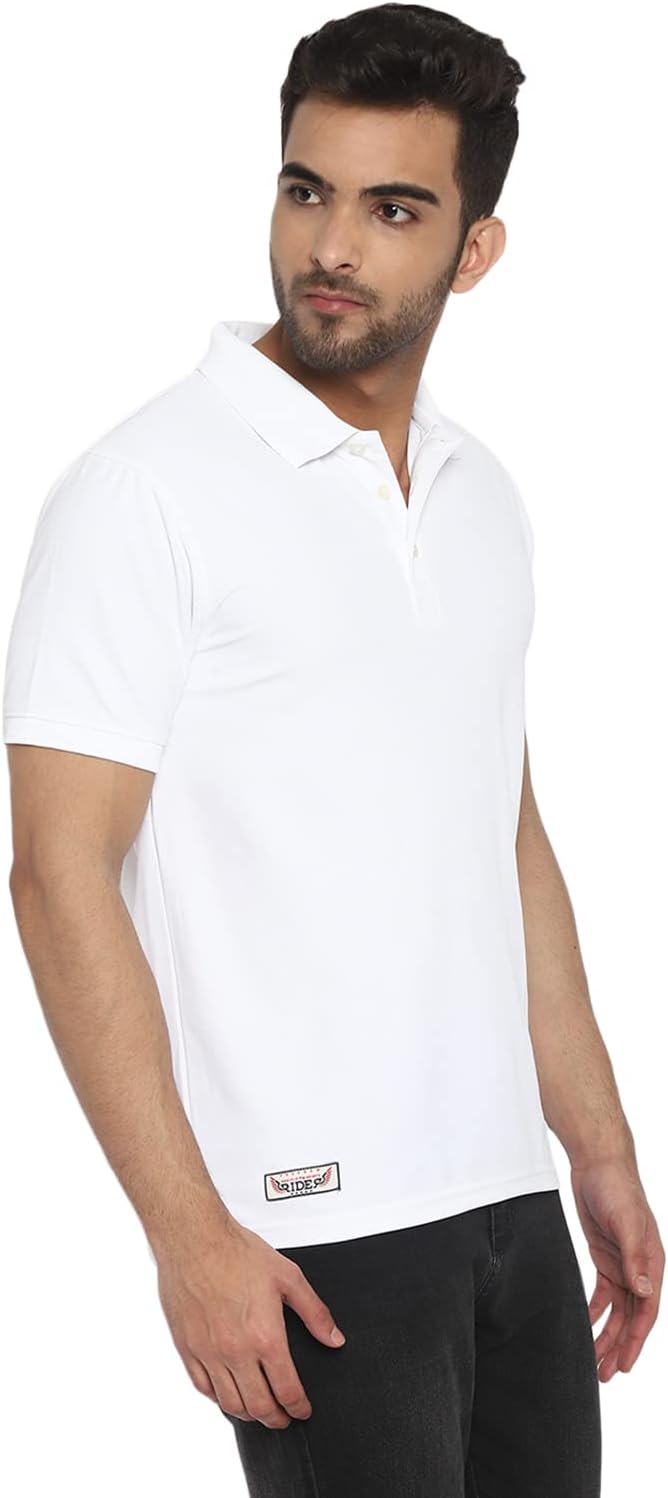 Deniklo Men's Solid Regular fit Polo Shirt