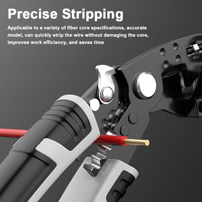 Eacam 28 in1 Multifunctional Wire Stripper Professional Wire Stripping Tool Portable Electric Cable Cutter Electrician Crimping Pliers with Metal Locking Buckle for Home Appliance Maintenance