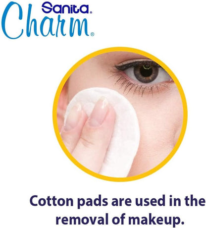 Sanita Charm 100% Cotton Round Pads, 240 (80X2+1) Pads