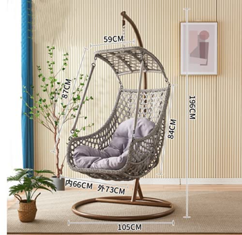 Blue River Indoor/Outdoor Furniture Wicker Comfortable Drop Hanging Chair,Swing chair（Random cushion).