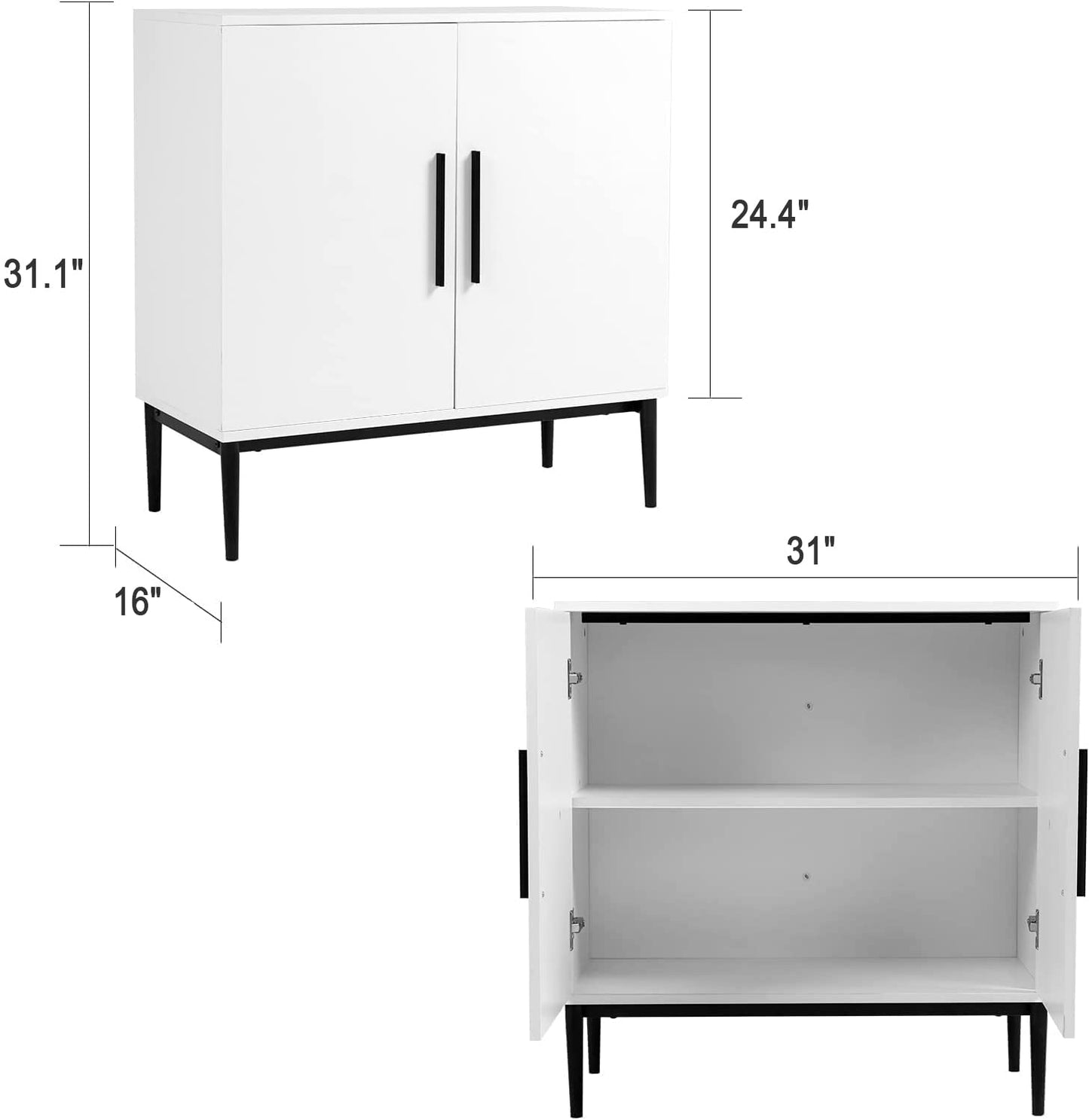 KFO Storage Cabinet with Handmade Natural Rattan Doors, Rattan Cabinet Sideboard Buffet Cabinet, Accent Cabinet for Living Room, Hallway, Dining Room, Entryway…, KF0020