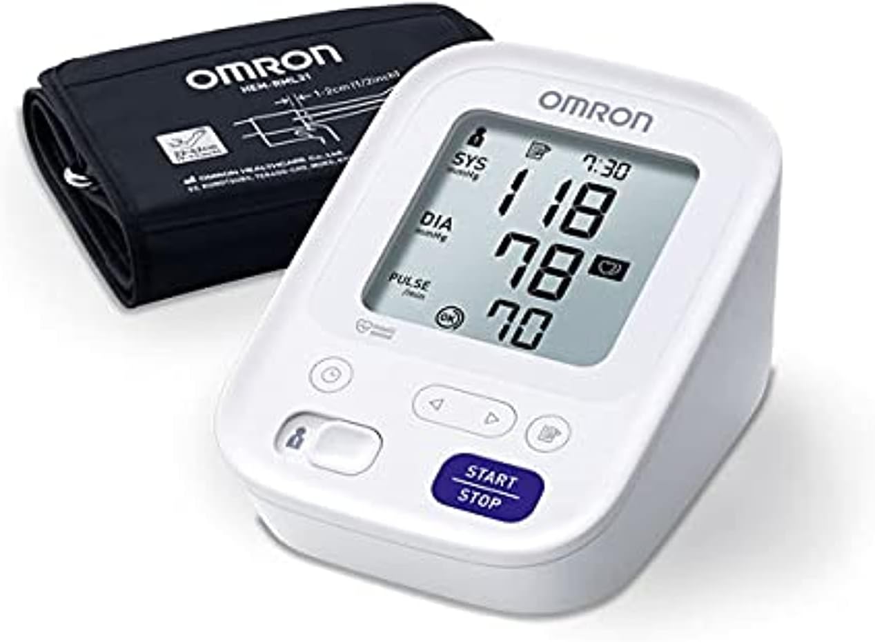 Omron HEM-7131-E, M3 Automatic Blood Pressure Monitor, White